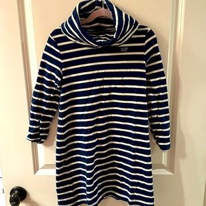 Vineyard vines; girls dress; size small (7-8); 100% cotton; navy/white